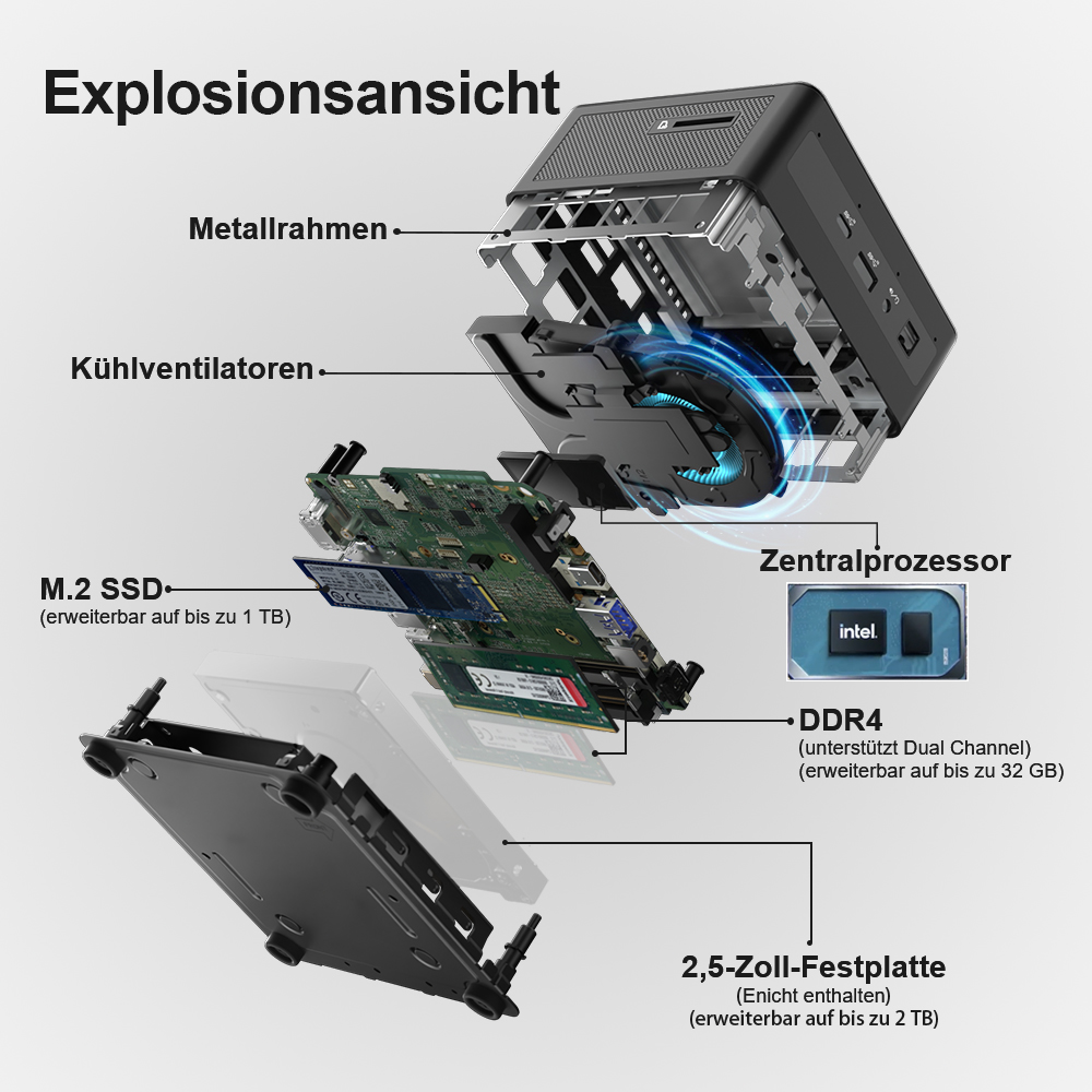 Mini IT8 SE GEEKOM Mini PC i3-8109U