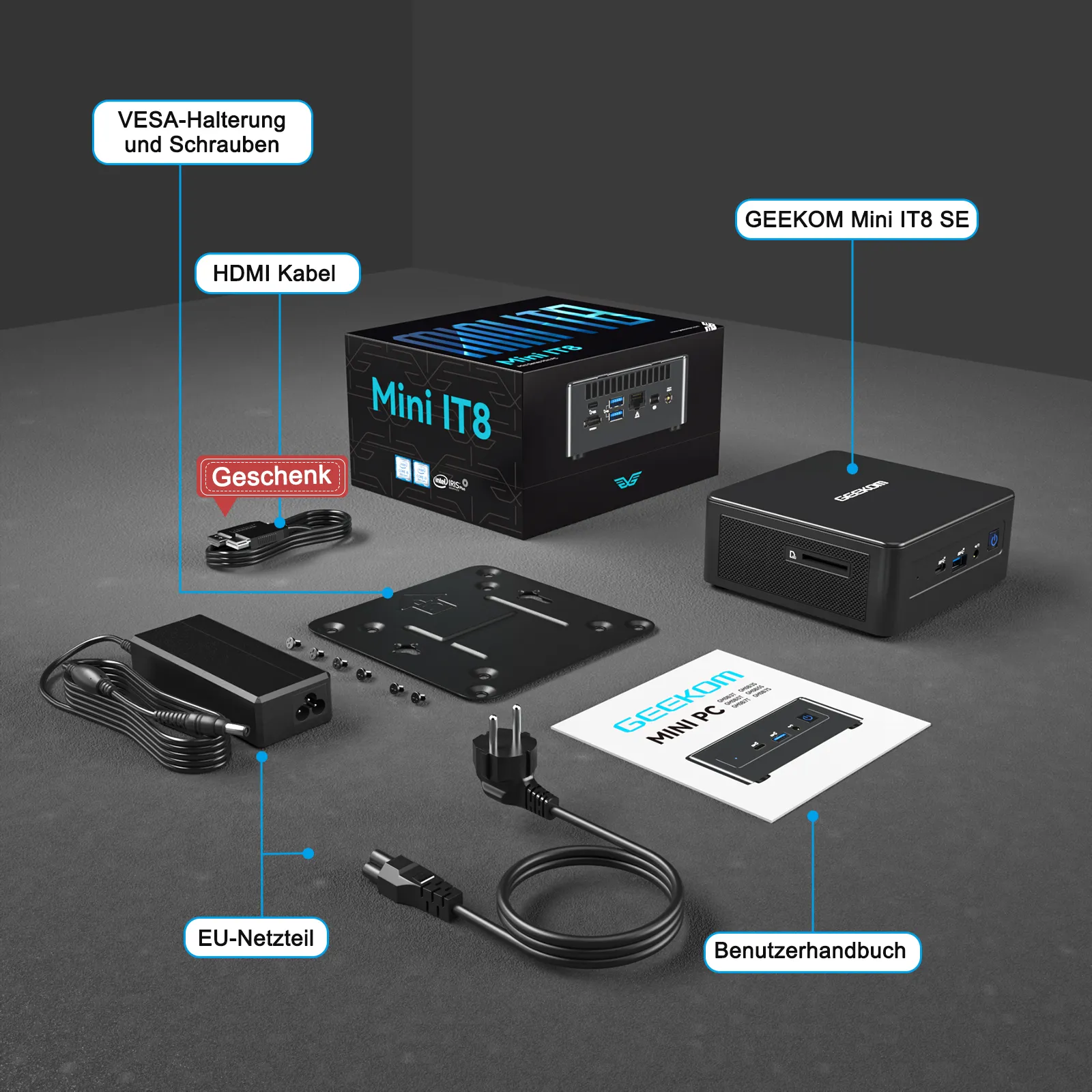 Mini IT8 SE GEEKOM Mini PC i3-8109U