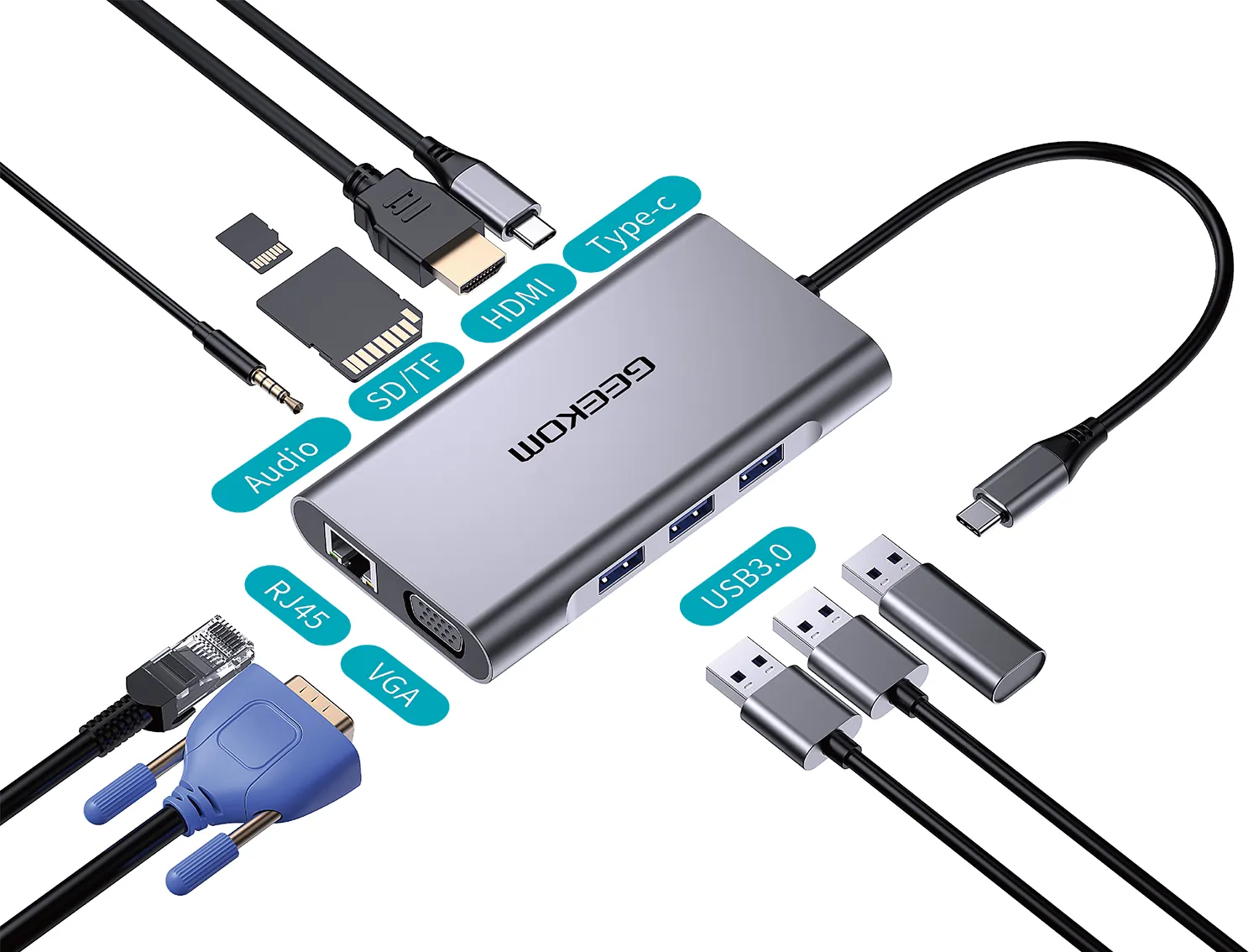 10 IN 1 USB HUB GEEKOM