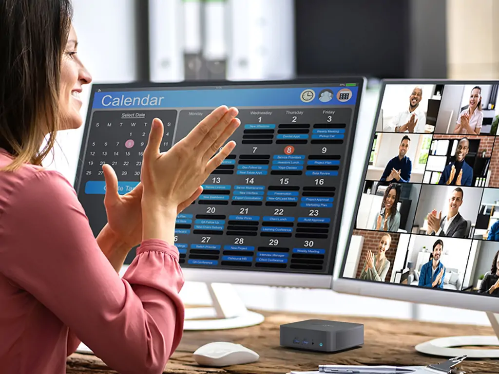 Mini-PC für Videokonferenzen mit Multi-Monitor-Unterstützung