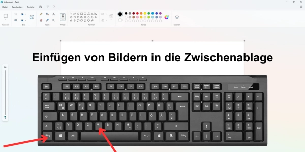 Strg+v: Einfügen von Bildern in die Zwischenablage