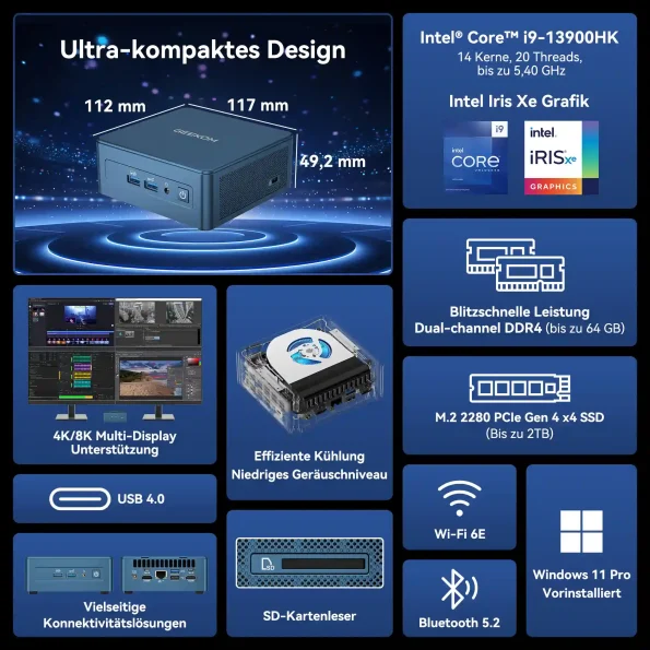 Details zum Geekom IT13 Mini PC