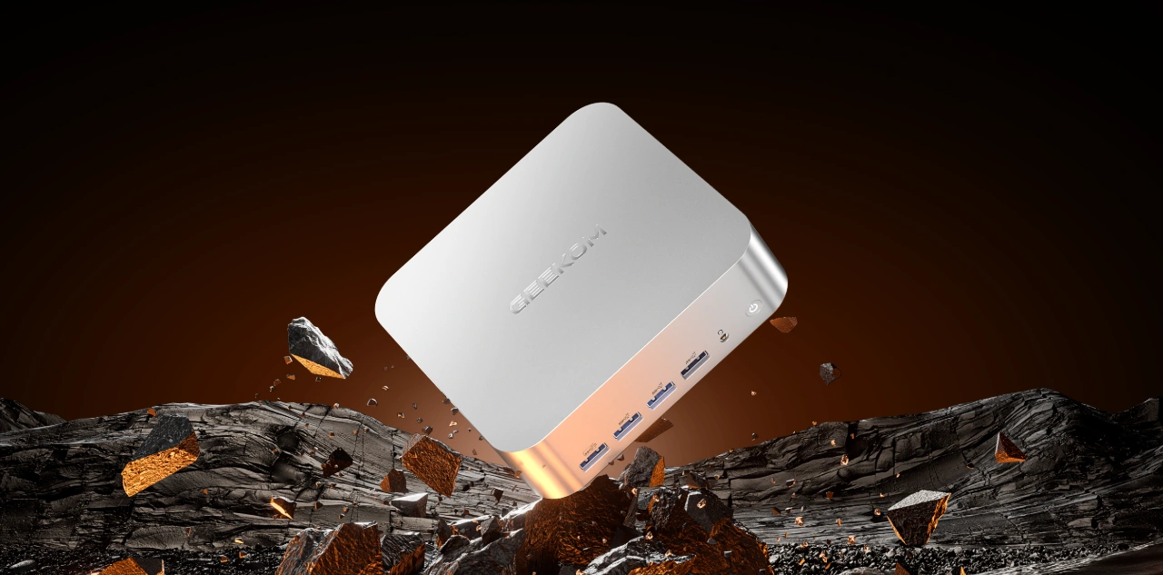 Geekom A9 MAX Mini PC: Robustes Vollmetall-Gehäuse