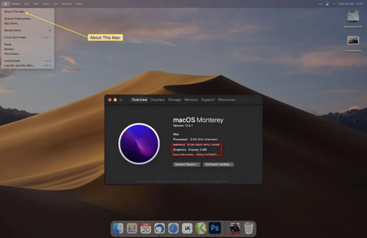 vram befindet sich auf macOS