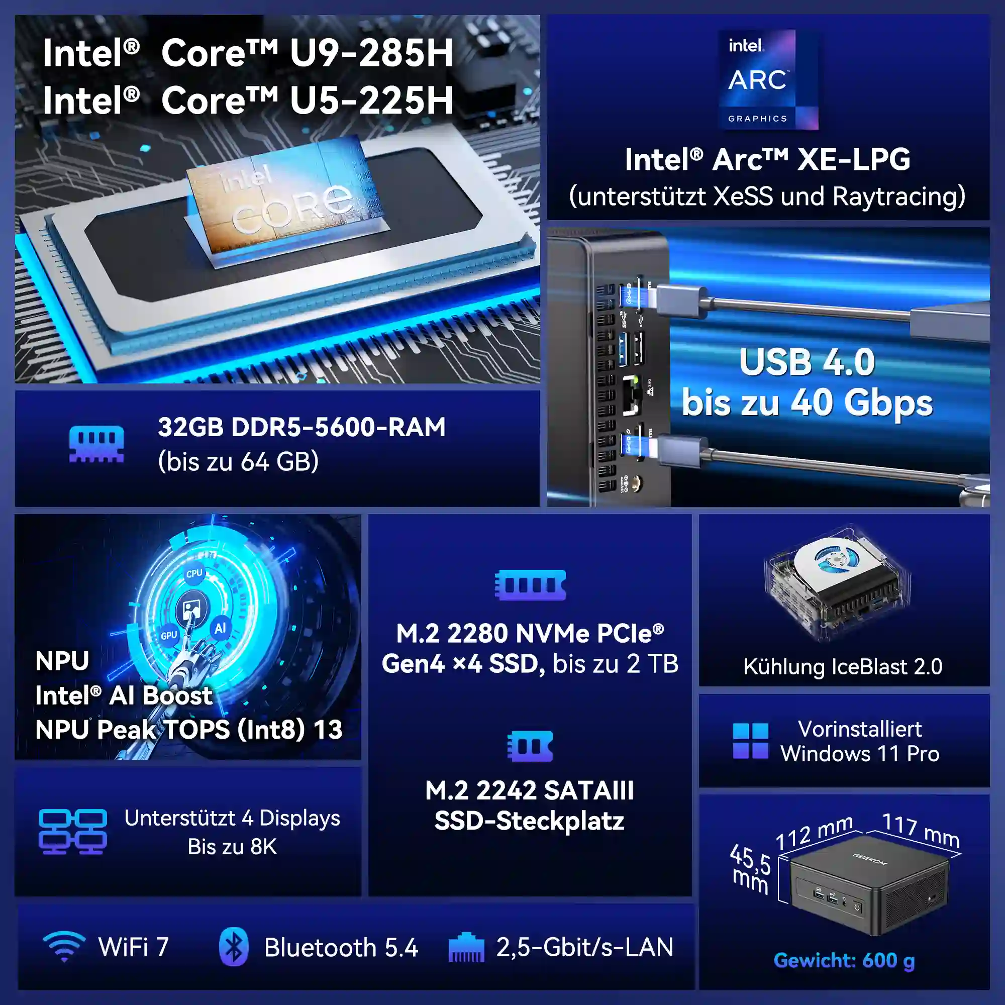 Details zum GEEKOM IT15 Mini PC