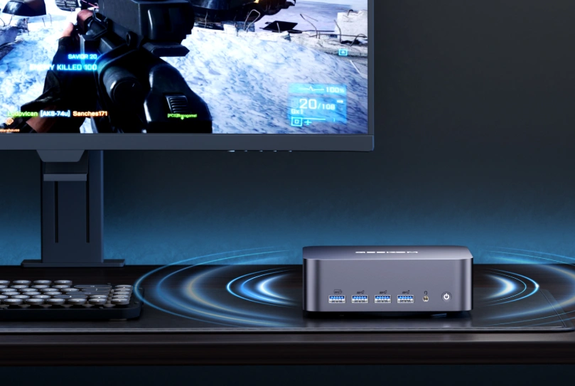 Der GEEKOM GT15 Max Mini PC dient als Mini PC Windows 11, der sich für Spiele und andere interaktive Anwendungen eignet.