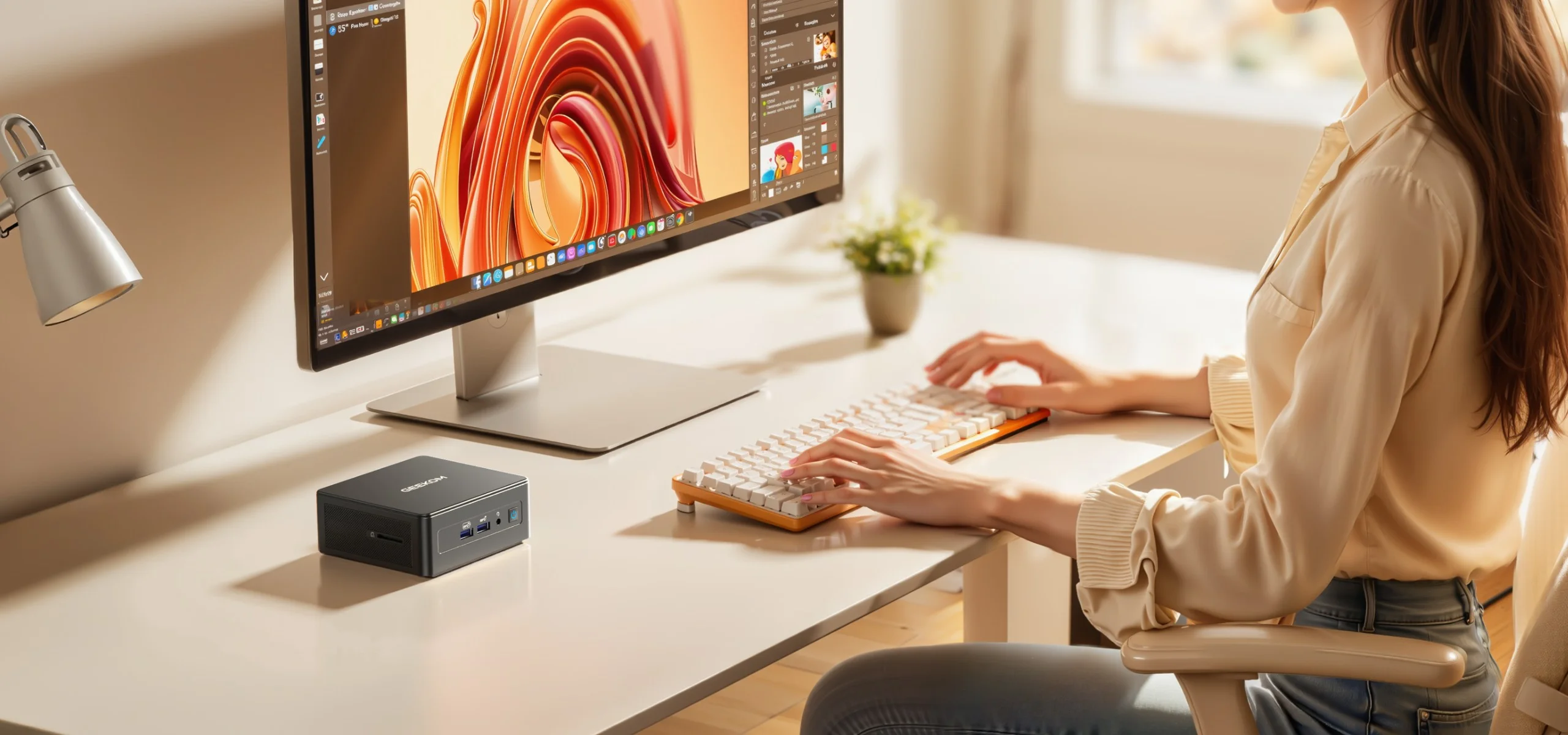 GEEKOM IT15 AI Mini PC für 3D-Design und Rendering auf kompaktem Arbeitsplatz