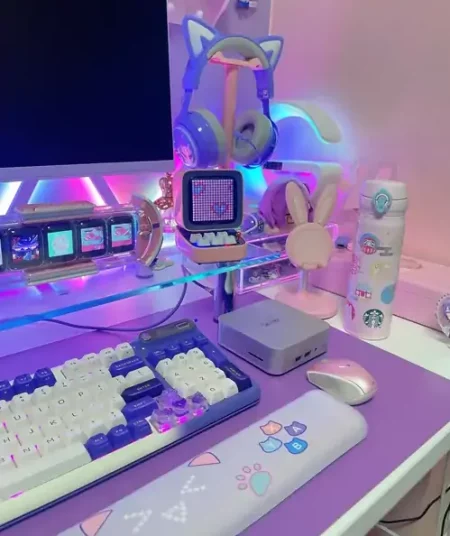 LED-Beleuchtung Gaming Ecke Atmosphäre RGB-Streifen hinter Monitor
